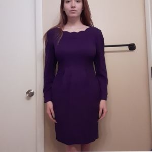 Vintage 80's Royal Purple Pencil Dress